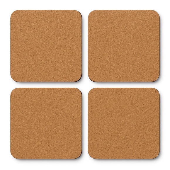 Louis Vuitton LV Logo Brown Gold Fashion Coaster Set - Set of 4 Glossy Coasters - Picture 2 of 2